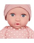Кукла-бебе Battat Lulla Baby - С пижама на сърца и розова шапка - 4t