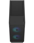 Кутия Fractal Design - Focus 2 RGB, mid tower, черна/прозрачна - 3t