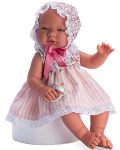 Кукла Asi Dolls - Бебе Мария, с лятна рокличка и шапка с цветя, 43 cm - 1t