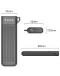  Кутия за SSD Orico - MM2C3-G2-GY-BP, USB 3.1, сива - 2t