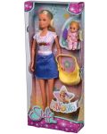 Кукла Simba Toys Steffi Love - Стефи с раница за бебе - 4t
