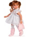 Кукла Asi Dolls - Сабрина с бяла рокля и розова чанта, 40 cm - 1t