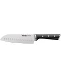 Кухненски нож Tefal - Ice Force Santoku, 18 cm, черен - 3t