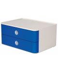 Кутия с 2 чекмеджета Han - Allison smart, синя - 1t