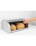 Кутия за хляб Brabantia - Roll Top, 16 l, Matt Steel - 6t