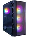 Кутия 1stPlayer - Firebase XP-E RGB, mid tower, черна/прозрачна - 1t