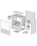 Кутия DeepCool - CH360 White, mini tower, бяла/прозрачна - 9t