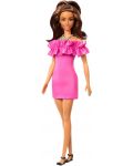 Кукла Barbie Fashionistas 217 - С розова рокля - 1t