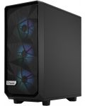 Кутия Fractal Design - Meshify 2 Compact RGB, mid tower, черна/прозрачна - 5t