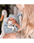 Кукла-бебе Arias - Мартин с пухено одеяло в синьо, 40 cm - 6t