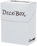 Кутия за карти Ultra Pro - Solid Color Deck Box, White (80+ бр.) - 1t