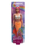 Кукла Barbie - Барби русалка с лилава коса и синя корона - 2t