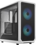 Кутия Fractal Design - Focus 2 RGB, mid tower, бяла/прозрачна - 1t