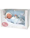 Кукла-бебе Arias - Паоло със синьо одеяло и аксесоари, 40 cm - 1t