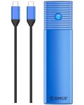 Кутия за SSD Orico - PWM2, M.2 M/B key, USB-C, 5Gbps, синя - 1t
