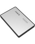 Кутия за твърд диск Orico - 2588US3-V1-SV, USB 3.0, 2.5'', сребриста - 2t