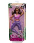 Кукла Barbie Made to Move - С кафява коса и лилав потник - 2t