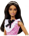 Кукла Barbie Fashionistas - С карирана розова рокля с панделка #209 - 3t