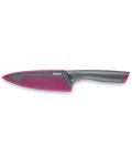 Кухненски нож Tefal - Fresh Kitchen Chef, 15 cm, черен/розов - 2t