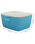 Кутия Leitz Cosy – 2 чекмеджета, синя - 3t