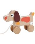 Дървена играчка за дърпане Lelin - Куче - 1t