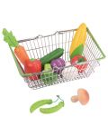 Игрален комплект Lelin - Кошница за пазар с 10 зеленчуци - 1t