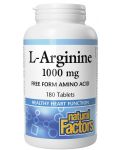 L-Arginine, 1000 mg, 180 таблетки, Natural Factors - 1t
