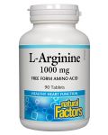 L-Arginine, 1000 mg, 90 таблетки, Natural Factors - 1t