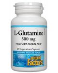 L-Glutamine, 500 mg, 60 капсули, Natural Factors - 1t