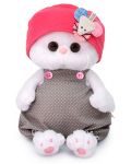 Плюшена играчка Budi Basa - Коте Ли-Ли бебе, с шапка с мишка, 20 cm - 1t