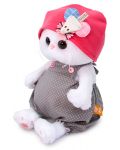 Плюшена играчка Budi Basa - Коте Ли-Ли бебе, с шапка с мишка, 20 cm - 3t