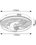 LED плафон с вентилатор Rabalux - Faustine 71016, IP 20, 30 W, черен - 7t