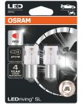 LED Автомобилни крушки Osram - LEDriving, SL, Red, P21W, 1.4W, 2 броя, червени - 1t