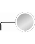 LED Увеличително огледало Blomus - Modo, IP44, 20 x 35.6 cm, черно - 1t