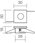 LED Луна за вграждане Smarter - MT 118 70322, IP20, 240V, 1W, бяла - 3t