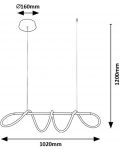 LED Пендел Rabalux - Montema 72269, IP20, 40W, 3750-4000lm, черен - 8t