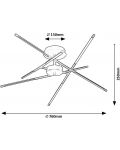 LED Полилей Rabalux - Henli 71056, IP20, 30W, 1300-3850lm, 3000K, черен - 8t