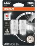 LED Автомобилни крушки Osram - LEDriving, SL, Red, W21W, 1.4W, 2 броя, червени - 1t