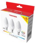 LED комплект крушки Toshiba - 5=40W, E14, 470 lm, 3000K - 2t