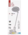 LED настолна лампа Emos - Wesley Z7620W, IP20, 12W, 15V, димируемa, бяла - 2t