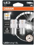 LED Автомобилни крушки Osram - LEDriving, SL, Amber, P21W, 1.3W, 2 броя, жълти - 1t