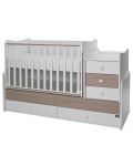 Легло Lorelli - Maxi Plus, 3Box, 70 х 160 cm, бяло/кехлибар - 2t