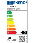 LED осветително тяло Vivalux - Dars 4660, 18 W, 17.5 x 3.5 cm, черно - 3t