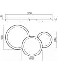 LED Плафон Smarter - Combi 01-3373, IP20, 240V, 72W, бял мат - 2t