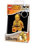 Мини ключодържател Lego Star Wars - C-3PO, с LED светлина - 1t