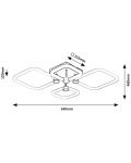 LED Полилей Rabalux - Sotiris 71006, IP20, 47W, димируем, черен - 3t