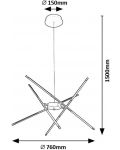 LED Пендел Rabalux - Henli 72237, IP20, 30W, 1400-3850lm, 3000K, черен - 8t