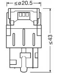 LED Автомобилни крушки Osram - LEDriving, SL, Amber, W21W, 1.3W, 2 броя, жълти - 4t