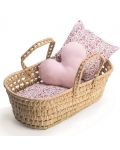 Легло за кукла Asi Dolls - Плетен кош със завивки - 1t