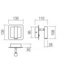 LED Аплик с ключ Smarter - Closer 01-3092, IP20, 240V, 6W, черен мат - 2t